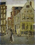 George Hendrik Breitner The Lauriergracht at the Tweede Laurierdwarsstraat Spain oil painting artist